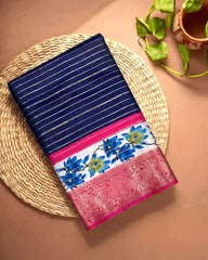 SC6205 - DOLA SILK SAREE WITH ZARI LINES