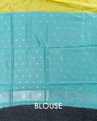 SC3664 - Tissue Silver Zari Meena Butta