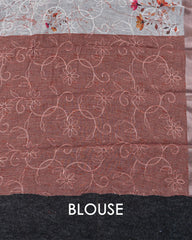 SC3971 - Linen Digital Print With Full Embroidery