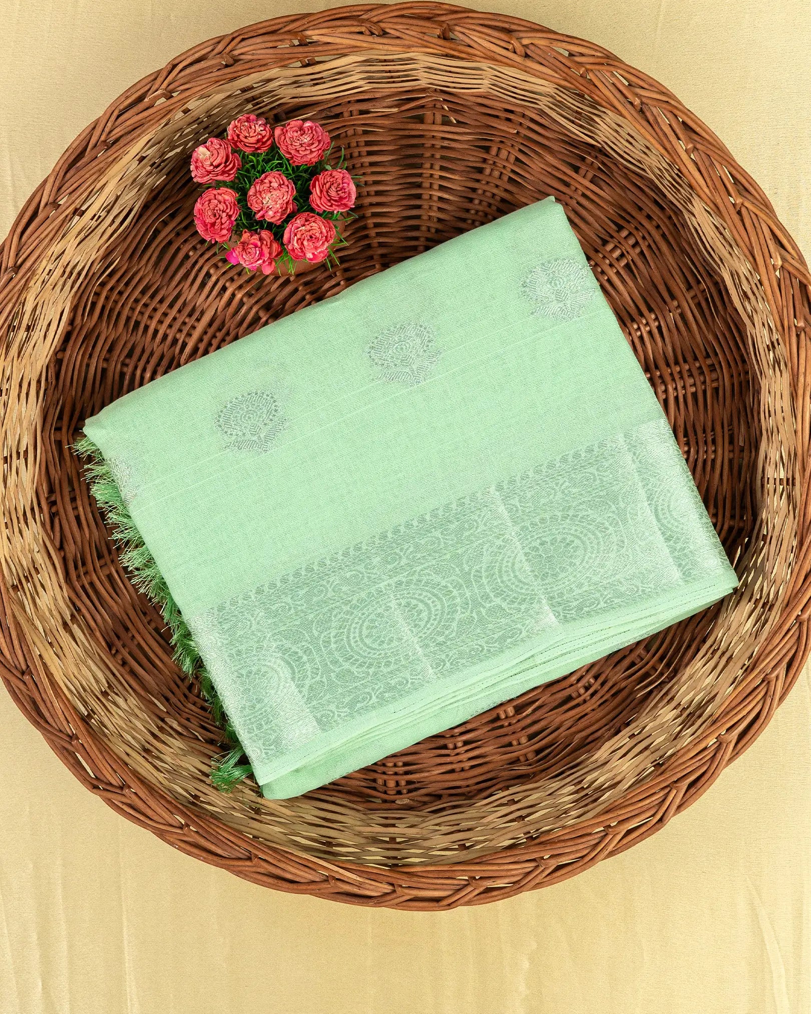 SC4362 - Linen Saree With Silver Butta