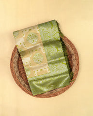 SC3944 - Tissue Silver Zari Meena Butta