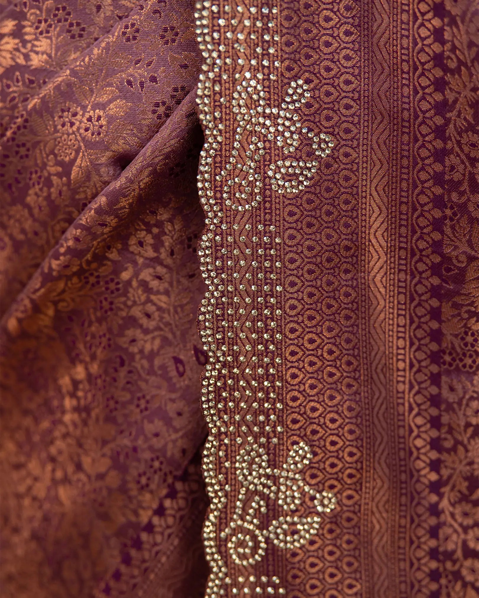 SC3576 - Satin With Heavy Jarkhand Stone