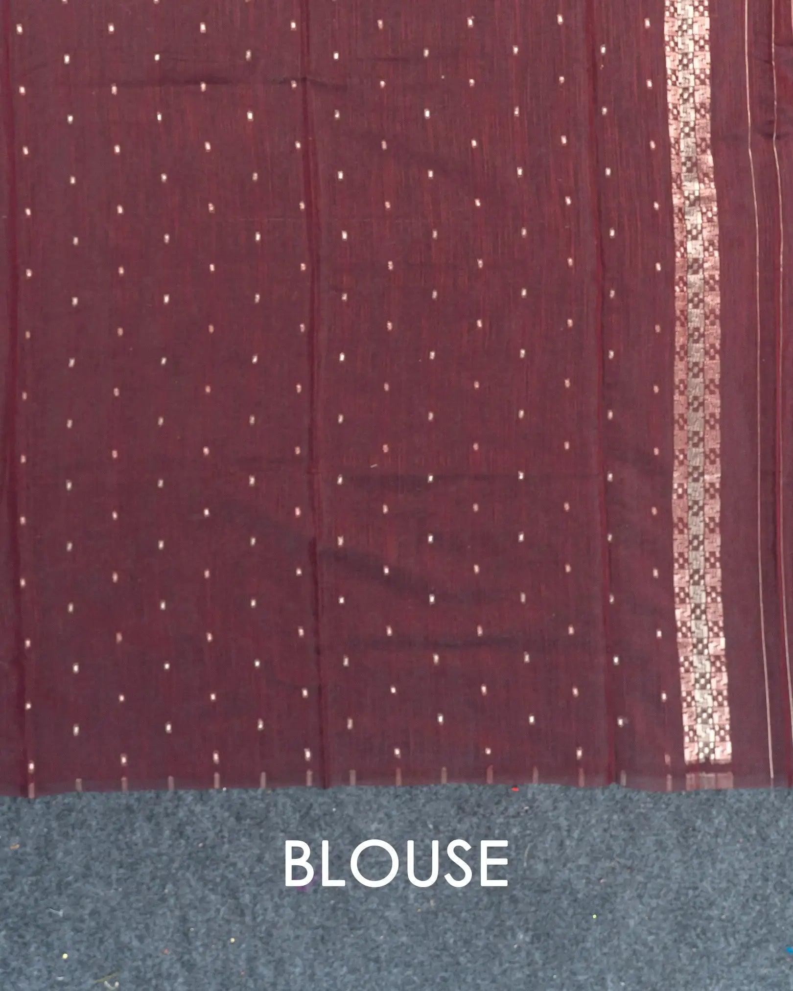 SC3018 - Linen Copper And Silver Butta With Stone