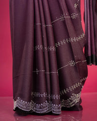 SC6490 - CHIFFON SAREE WITH DUAL TONE AND STONE WORK