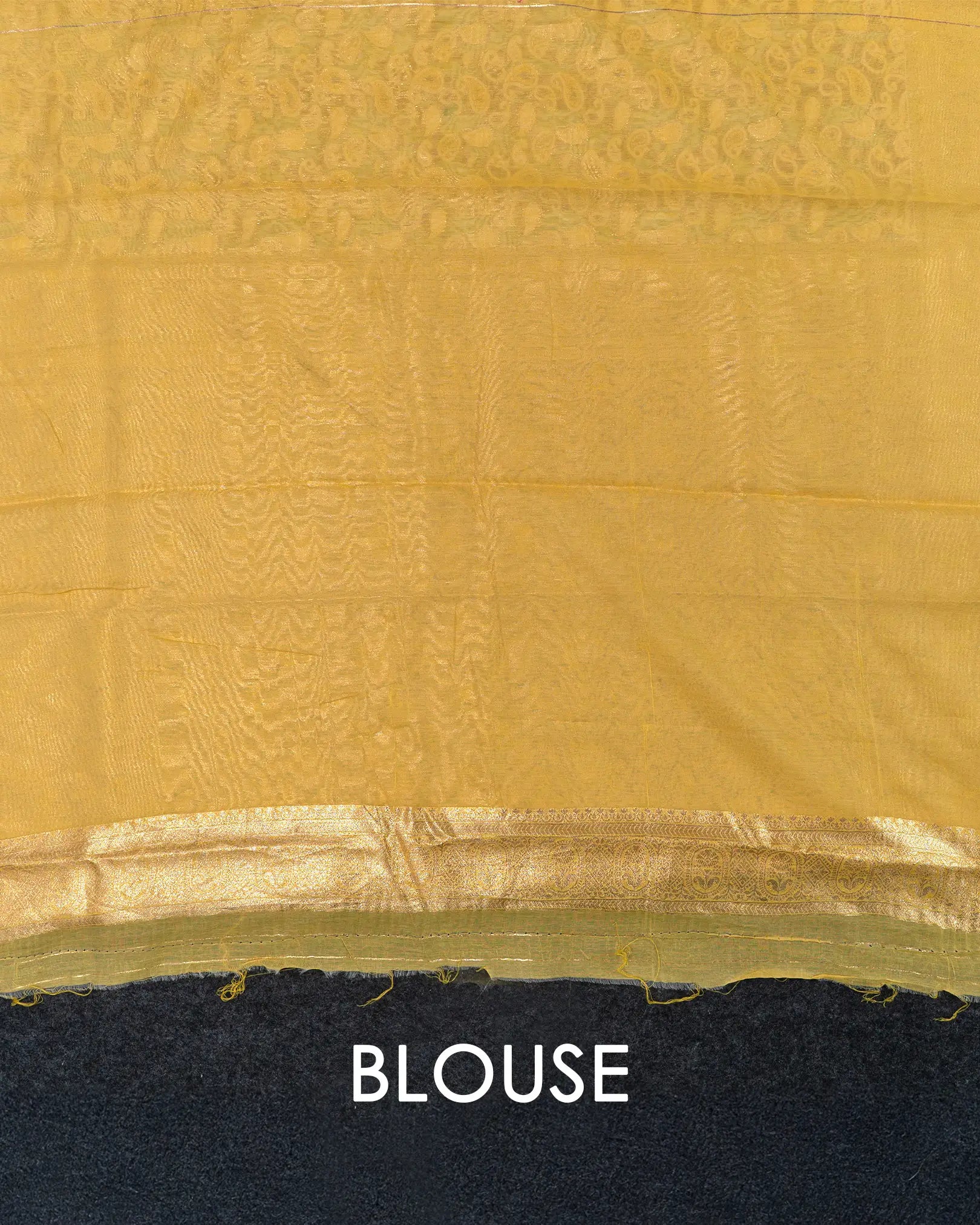 SC3259 - Cotton brasso with zari butta and copper stone