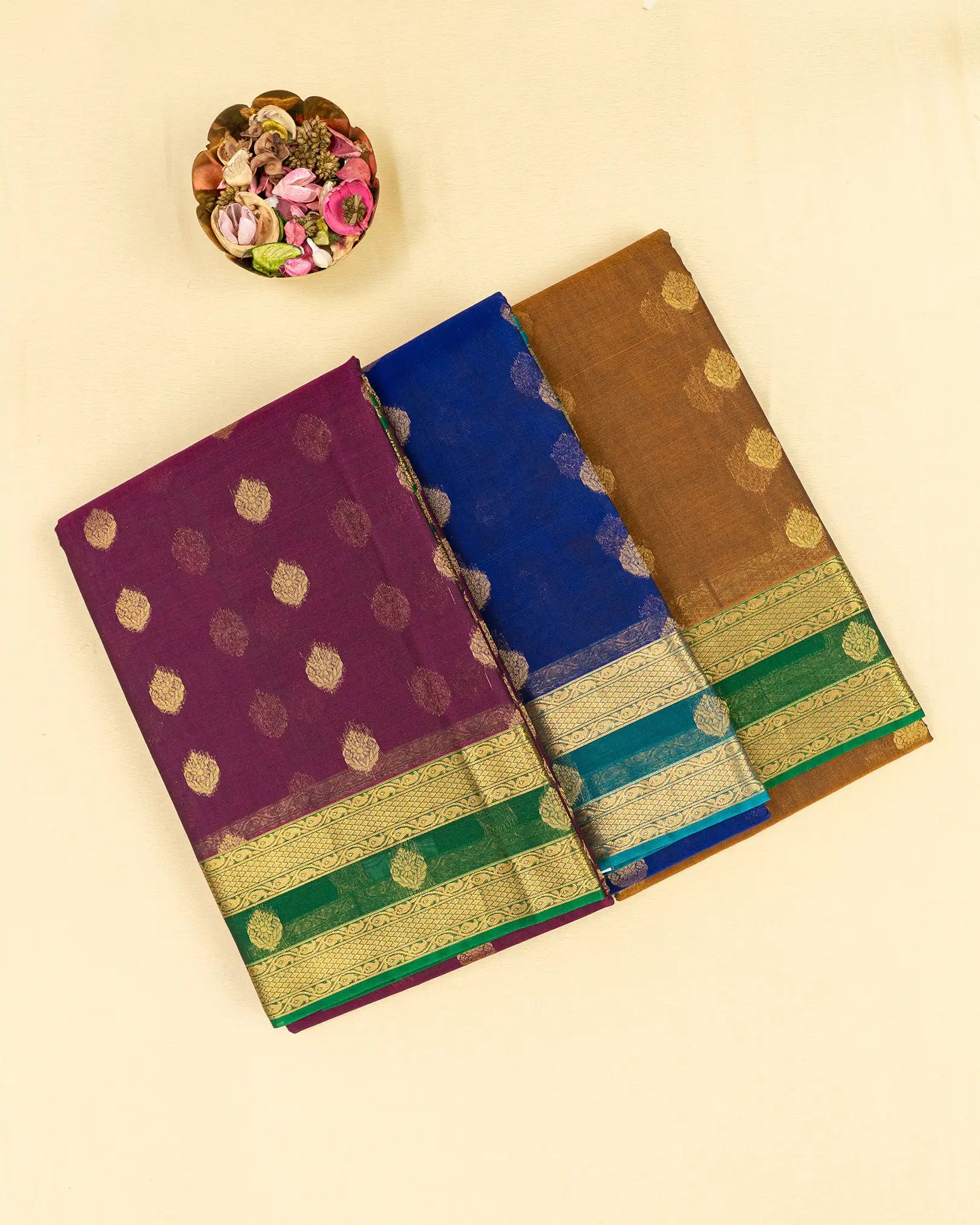 SC3639 -Sico cotton with gold butta and zari