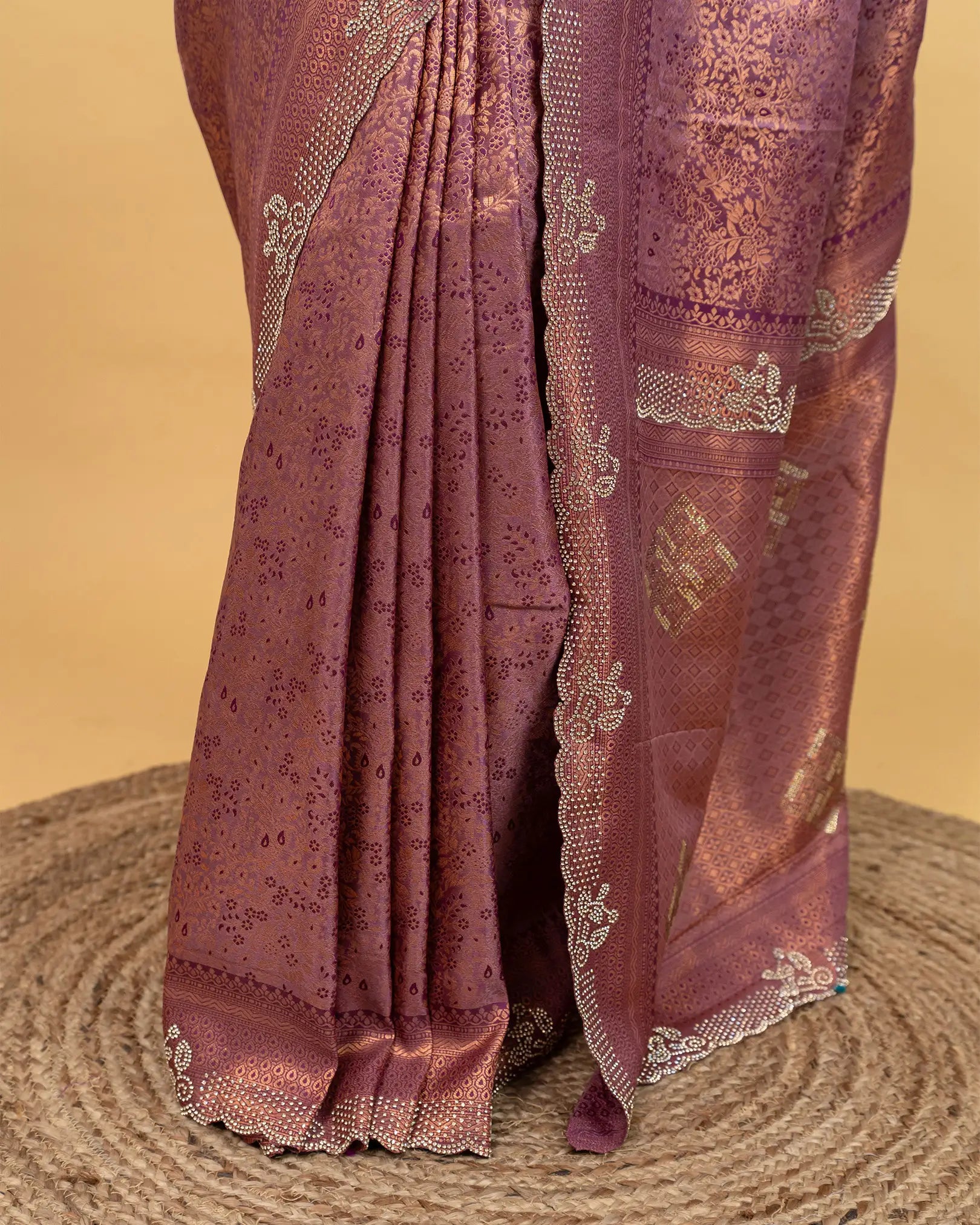 SC3576 - Satin With Heavy Jarkhand Stone