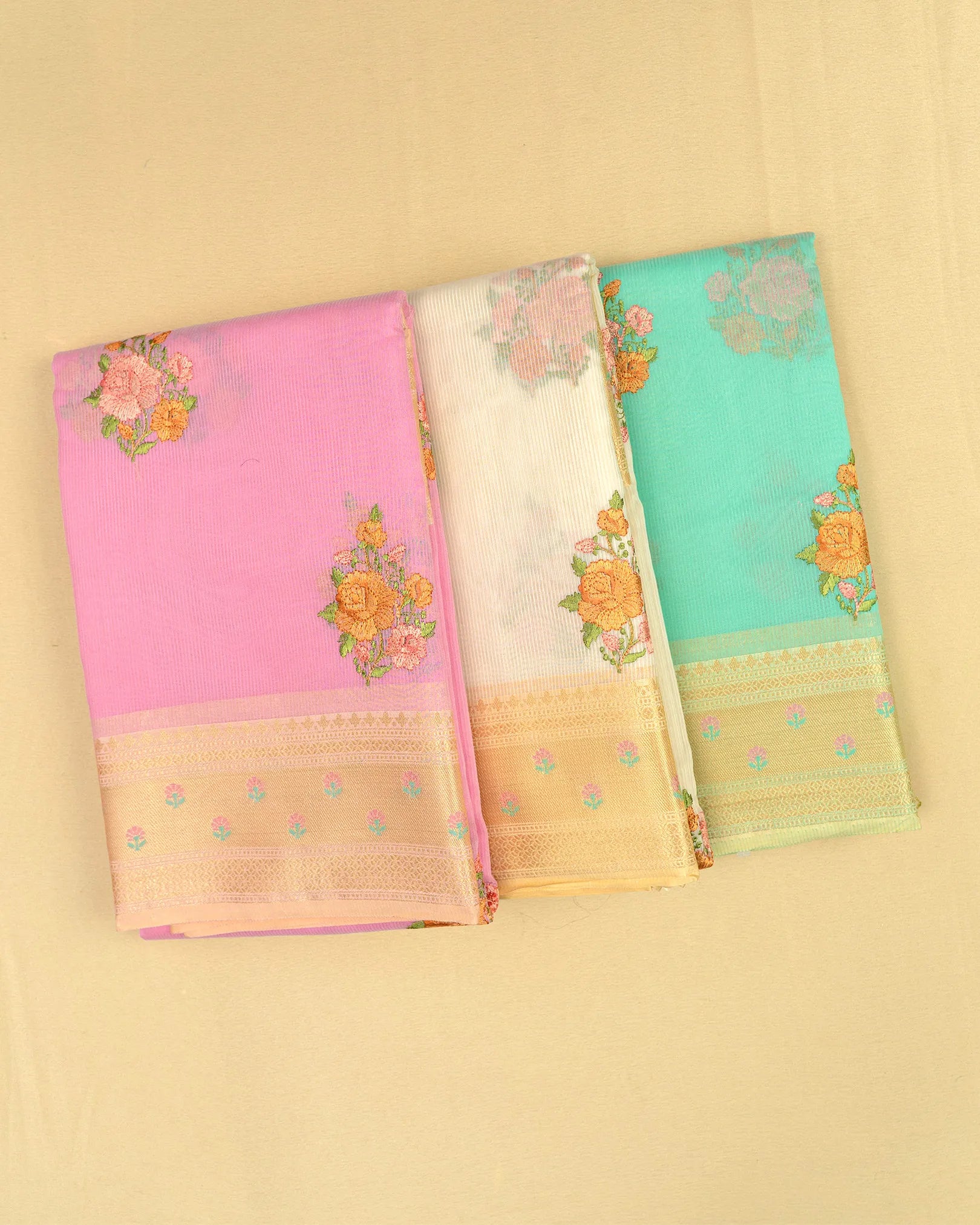 SC4797 - Linen with embroidery butta and meena border