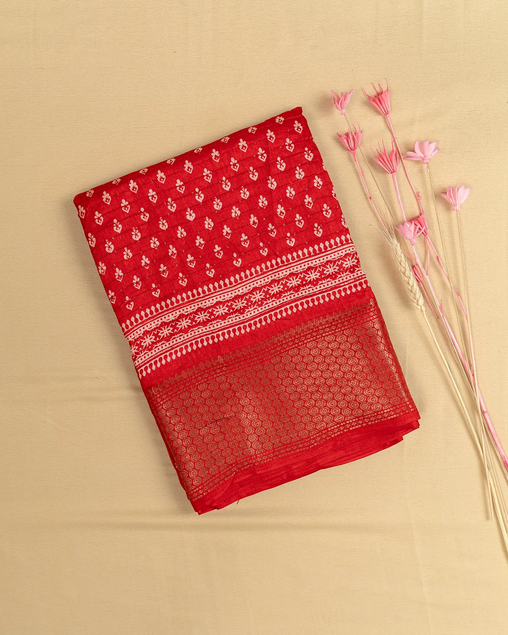 SC3973 - Dola Sequence Embroidery With Bandhini Print