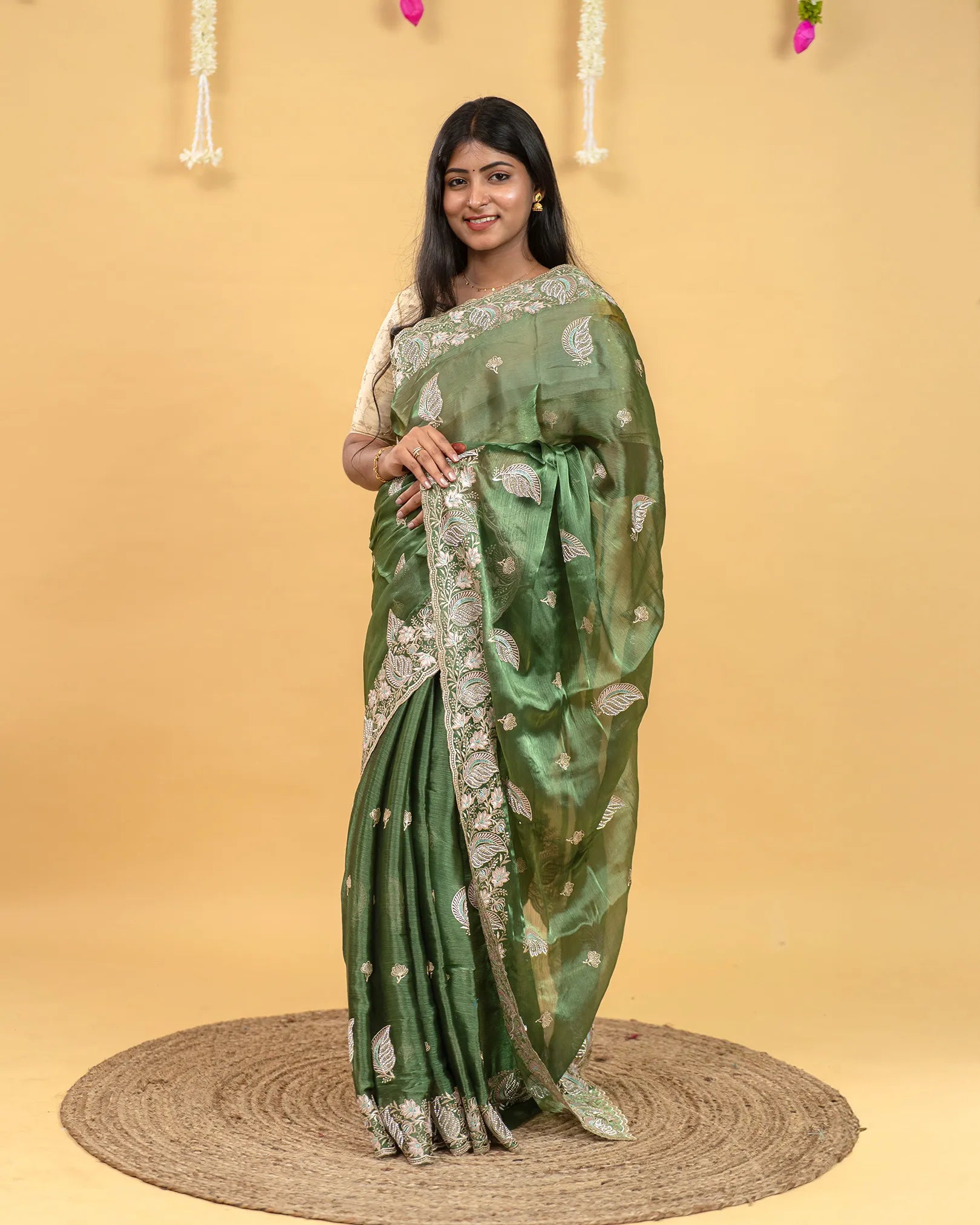 SC3549 - Fendy With Premium Embroidery And Jharkhand Stone Work