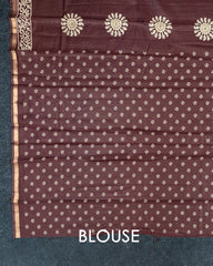 SC1519 - Tussar Silk Saree With Bandhani Print