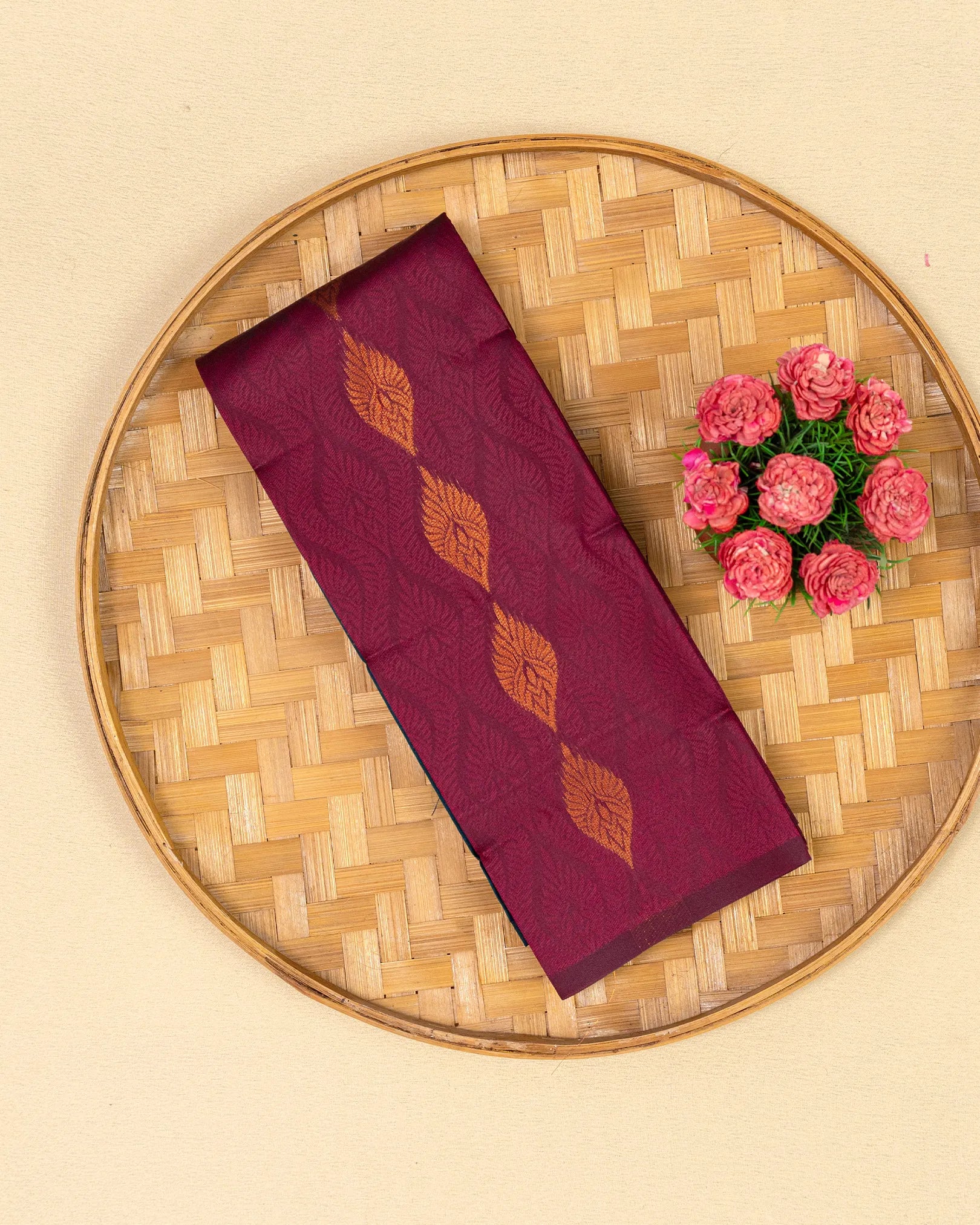 SC4038 - Litchi Silk With Embose And Zari Work