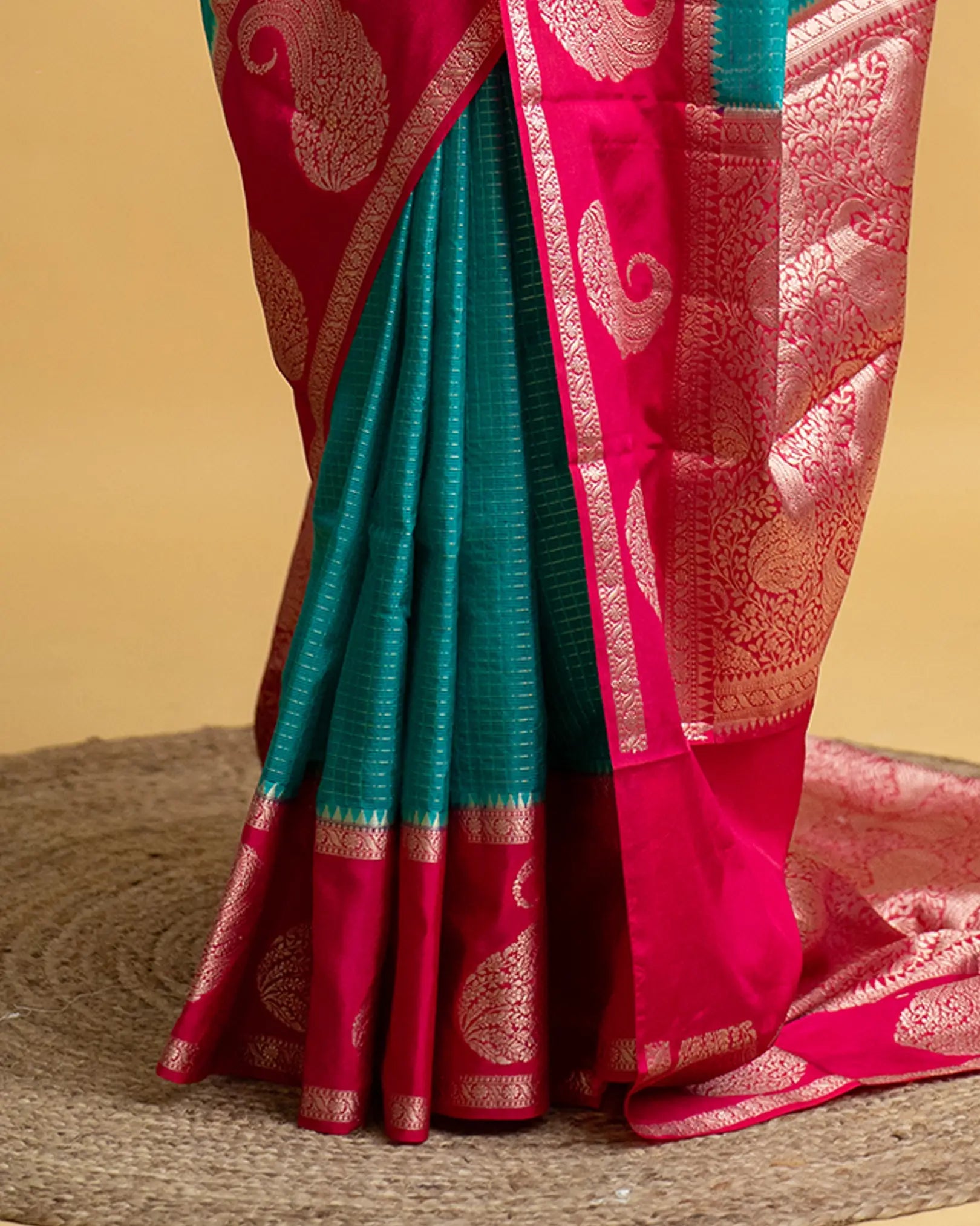 Checked Georgette Saree