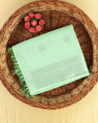 SC4362 - Linen Saree With Silver Butta