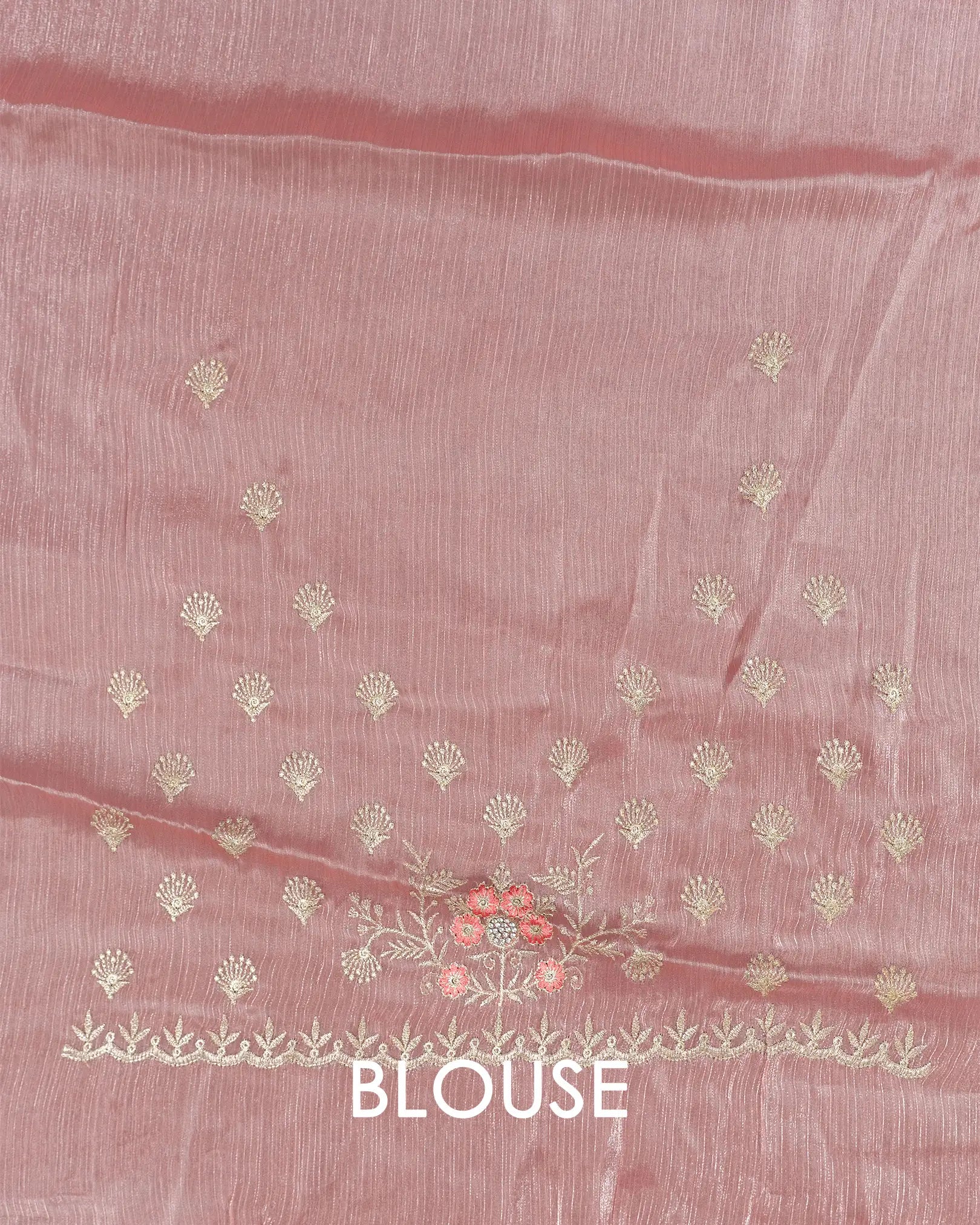 SC3550 - Fendy crush saree with premium embroidery and Jharkhand stone work