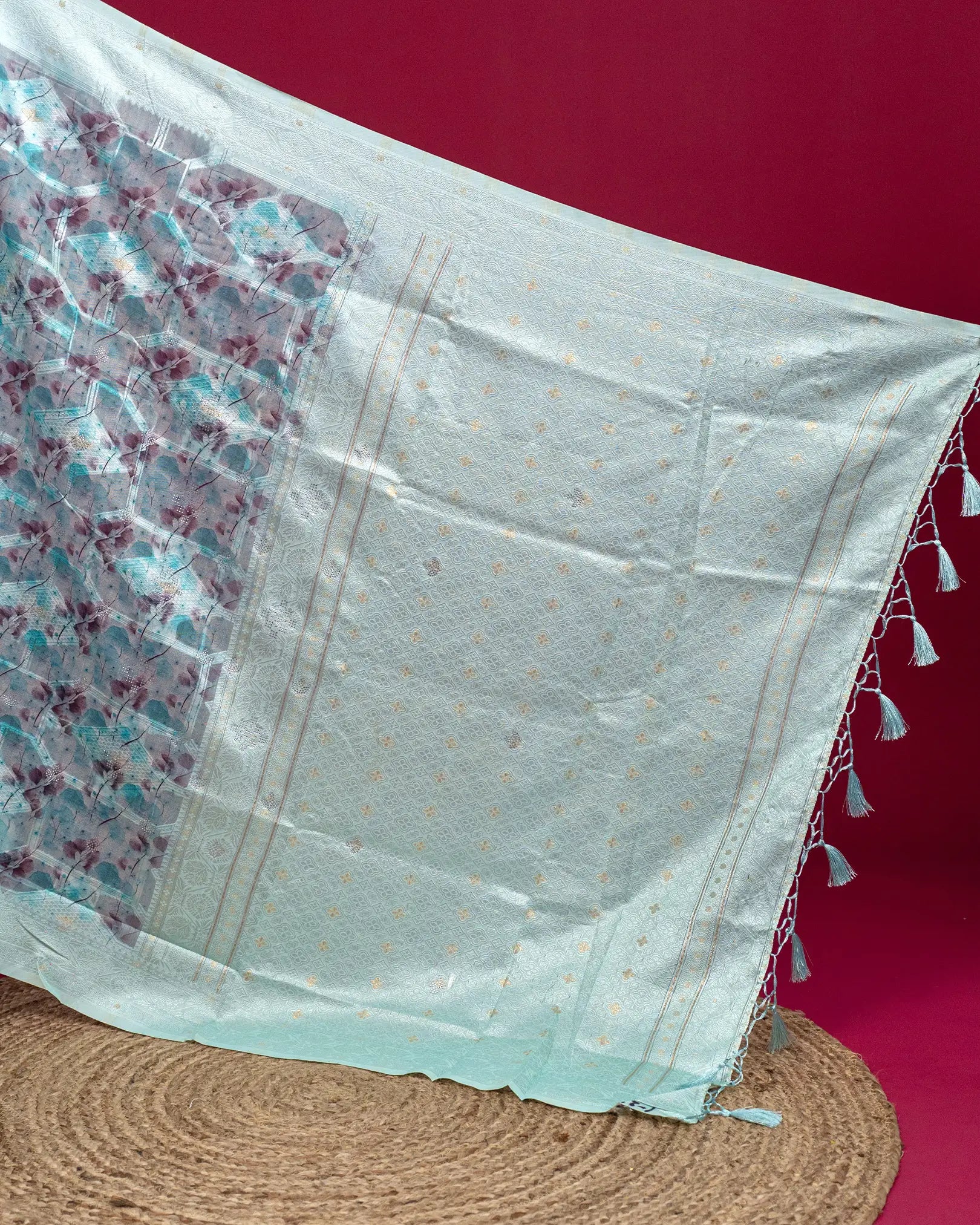 SC3496 - Cotton Brasso With Silver Stone