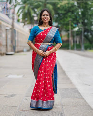 SC5288 - Satin Saree With Zari Butta