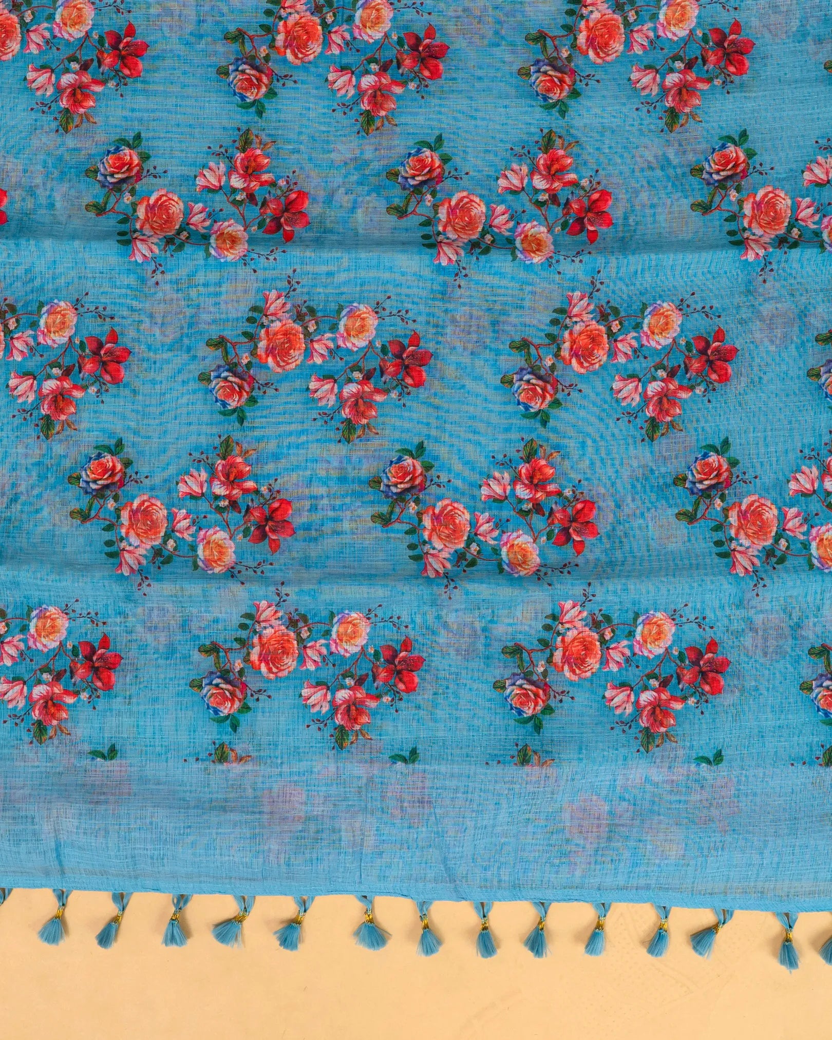 SC3166 - Linen With Embroidery Border