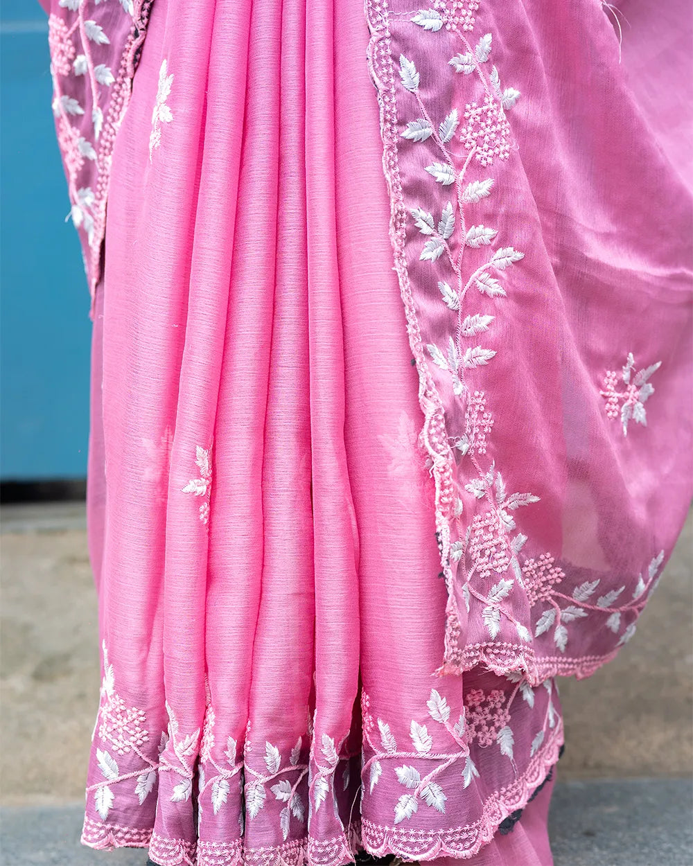 SC6334 - CHIFFON FANCY EMBROIDERY SAREE