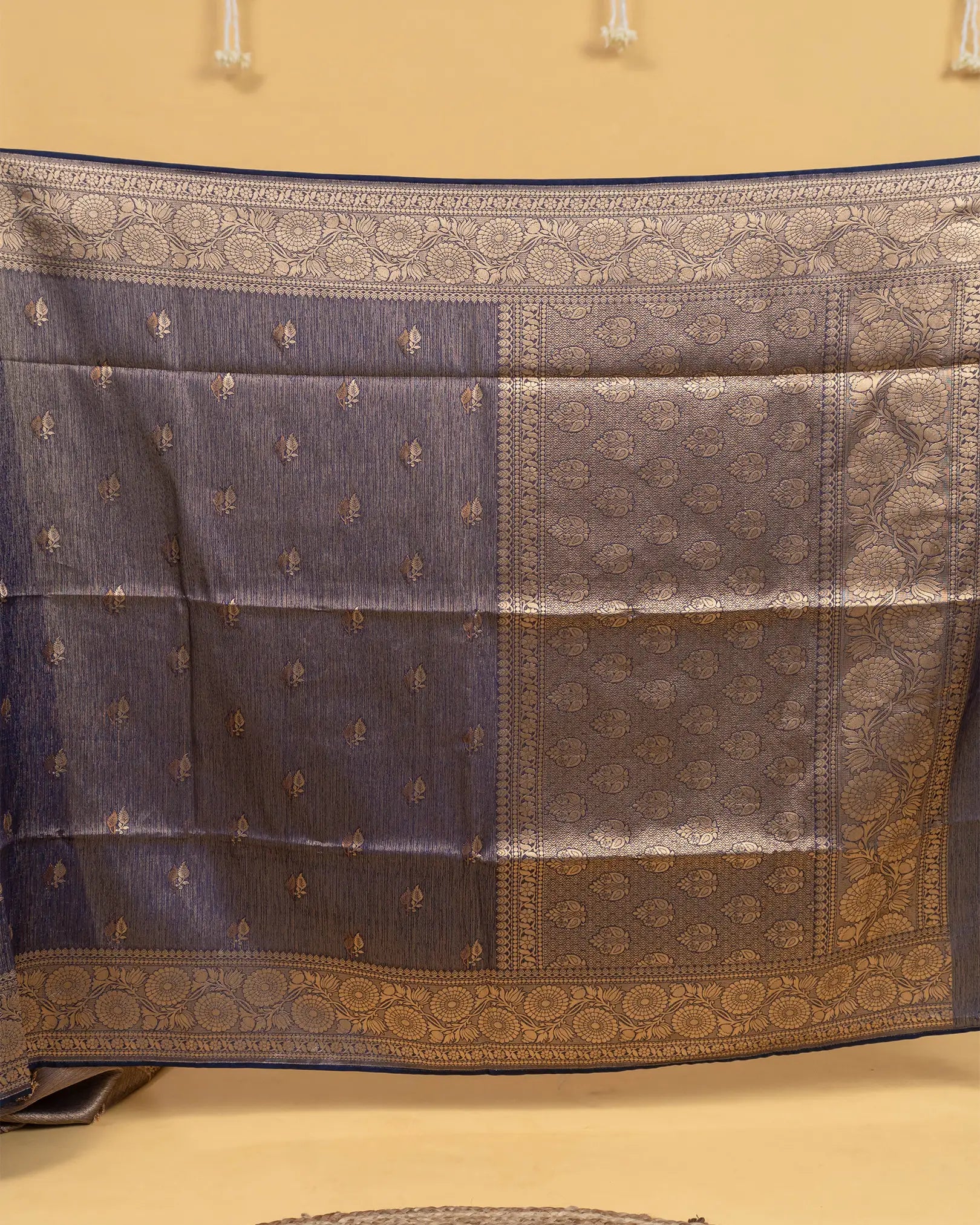 SC3288 - Tussar Saree With Gold And Copper Butta