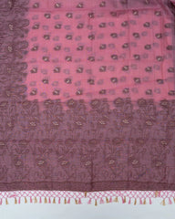 SC3026 - Linen Zari Lines Coffee Butta