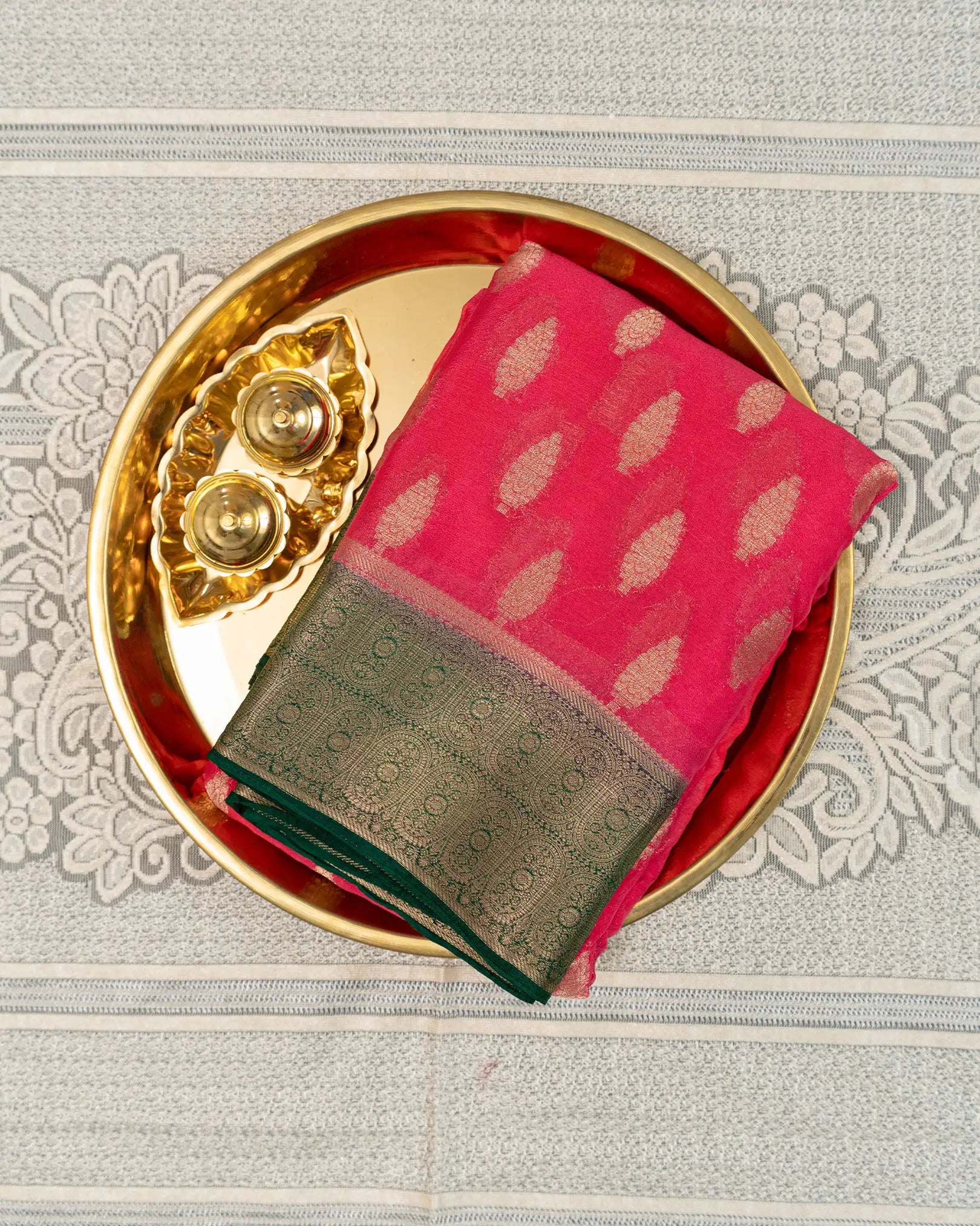 SC2806 - Mysore Silk Saree with Almond Zari