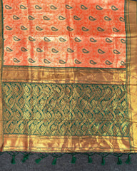 SC5463(1) - Tissue Saree With Meena Butta