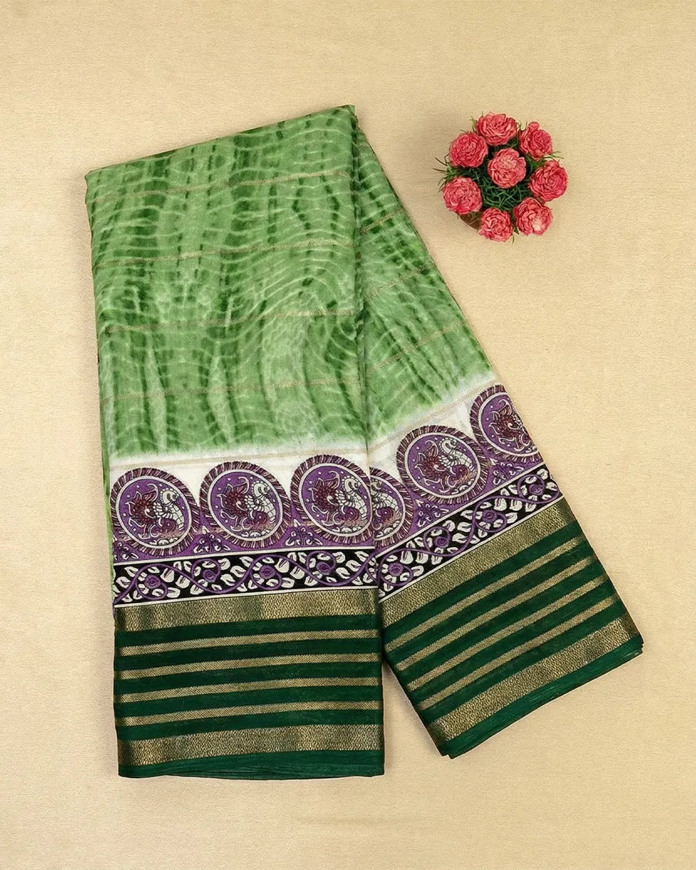 SC5981 - DOLA SILK SAREE WITH ZARI LINES