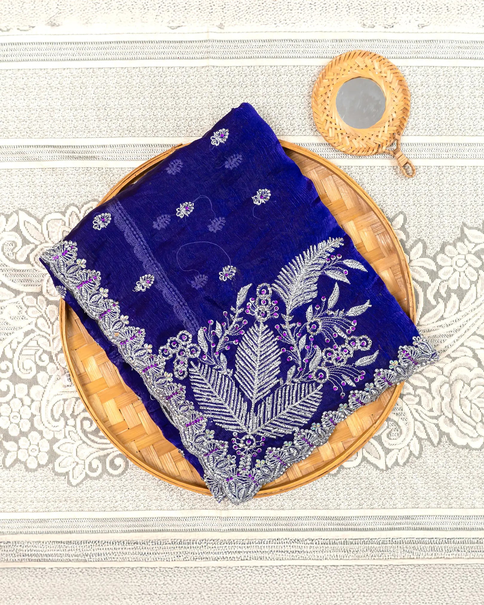 SC2997 - Georgette saree with hand work stone