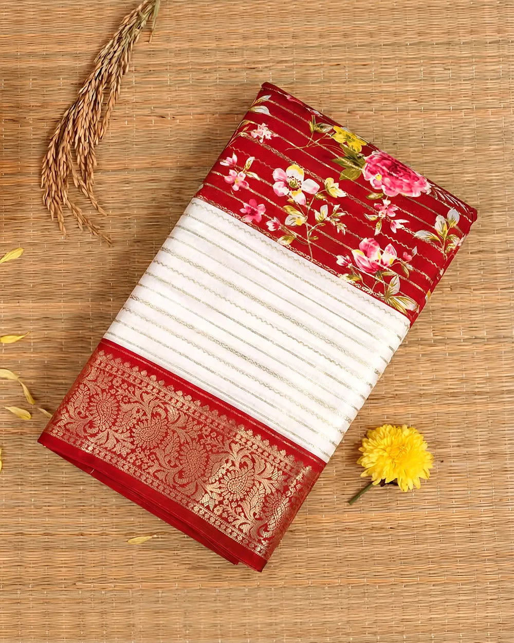 SC6005 - DOLA SILK DIGITAL PRINT WITH ZARI LINES