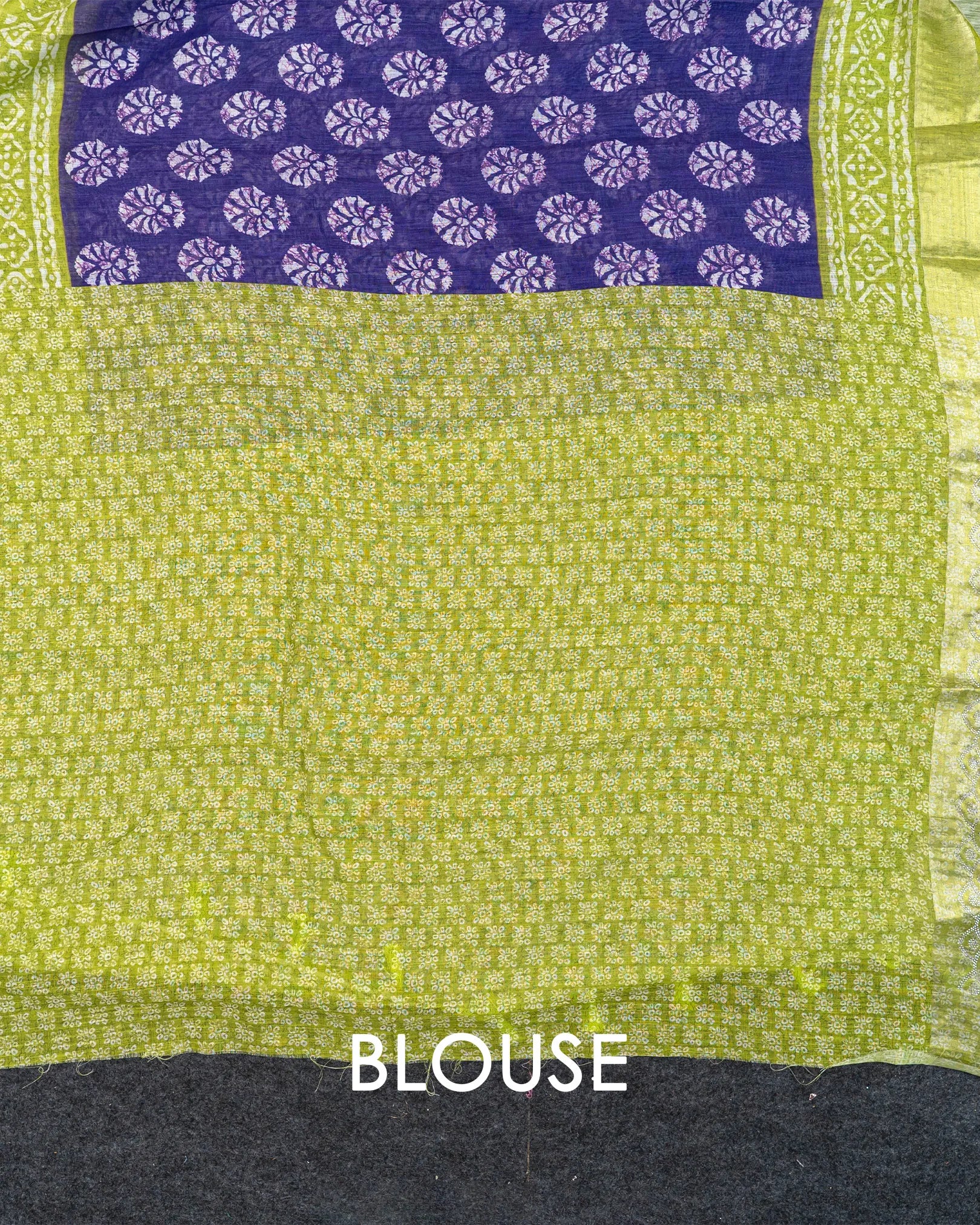 SC4350 - Linen With Bandhini Print And Border Stone