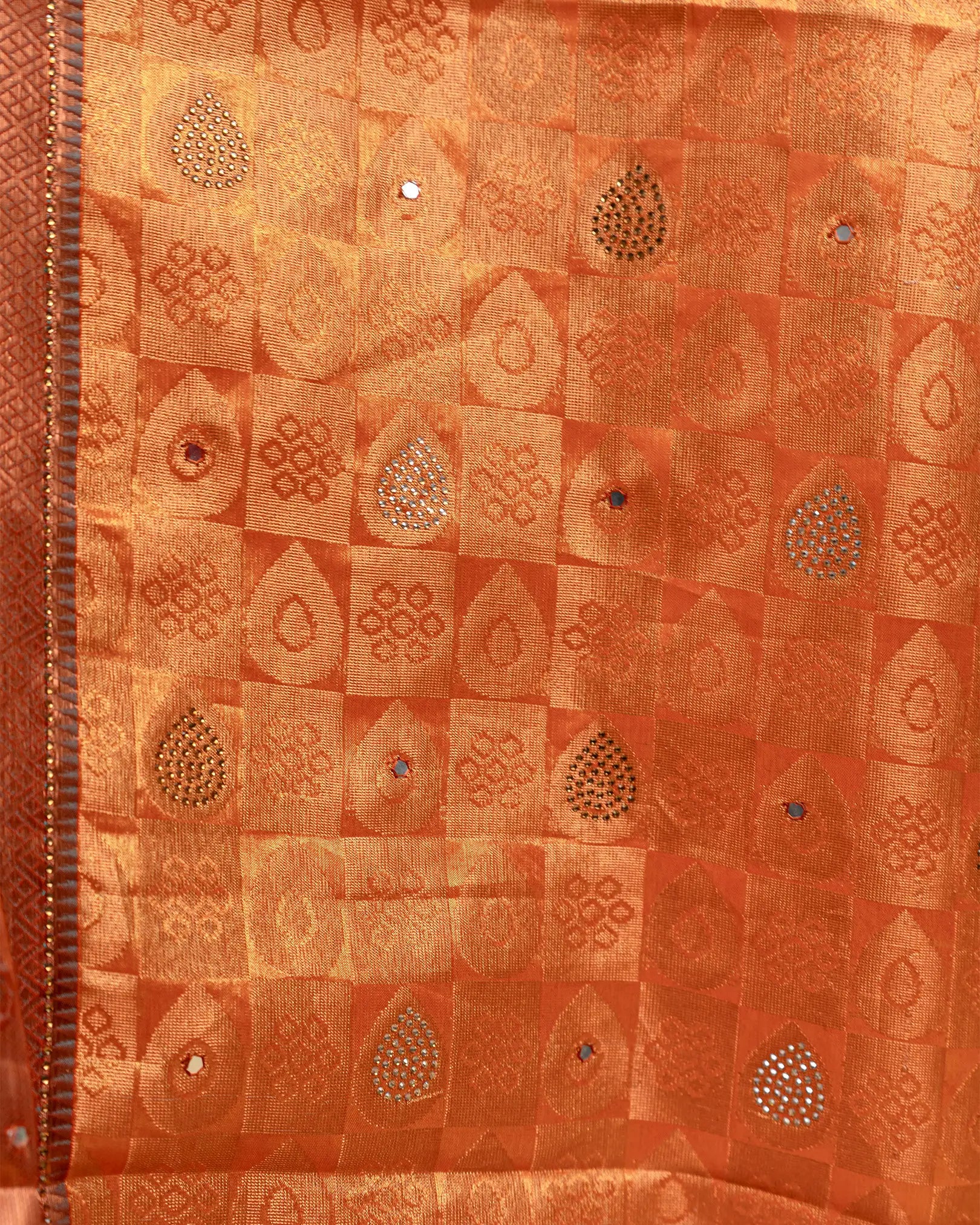 SC4361 - Tissue Saree Mirror With Stone