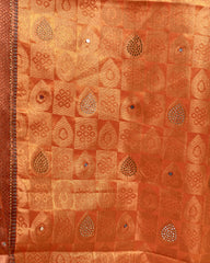 SC4361 - Tissue Saree Mirror With Stone