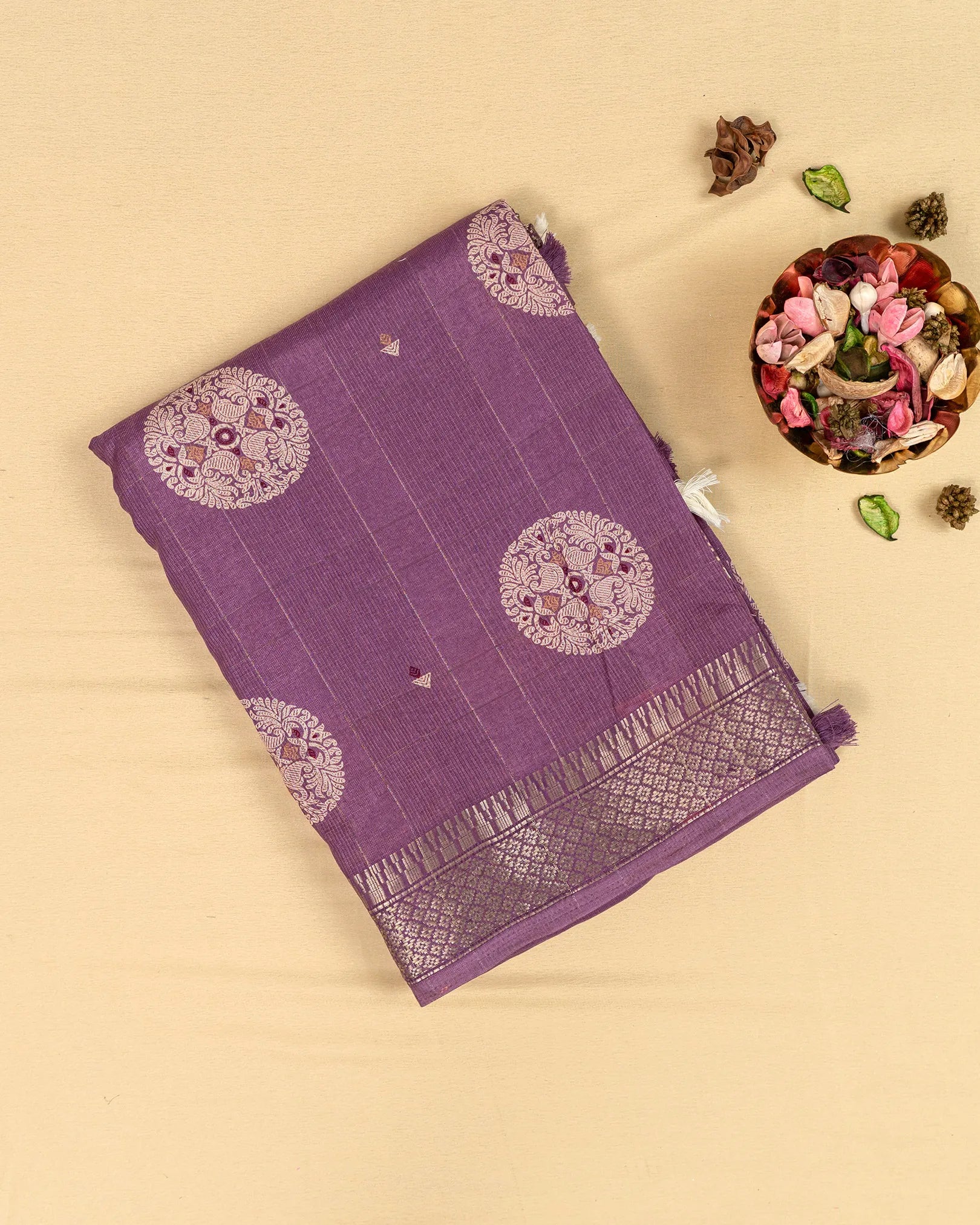 SC3866 - Linen With Digital Bandhini Print