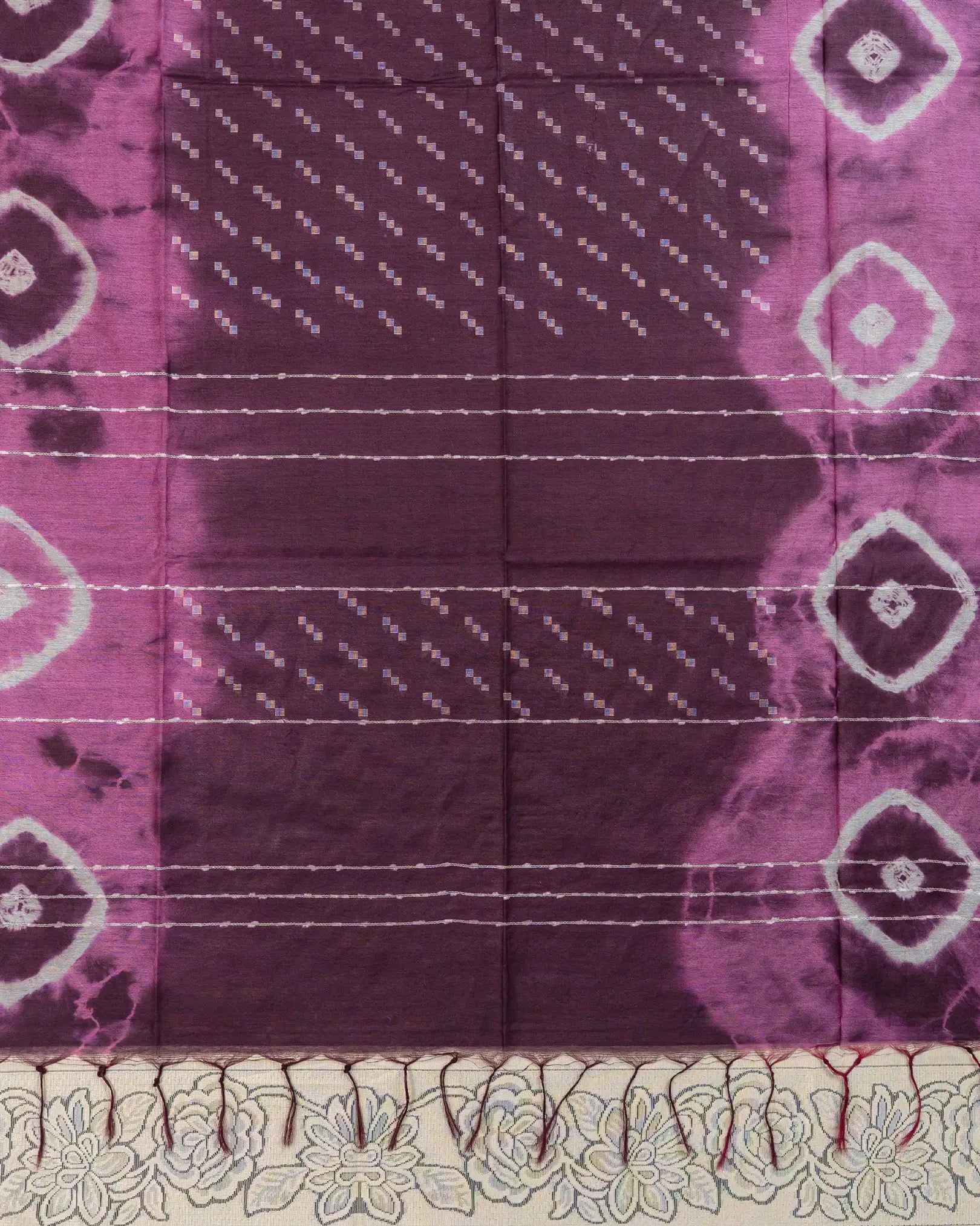 SC2969 - Raw Silk With Bandhini Design