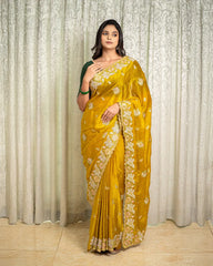 SC5849 - VISCOSE SAREE WITH FANCY EMBROIDERY STONE WORK