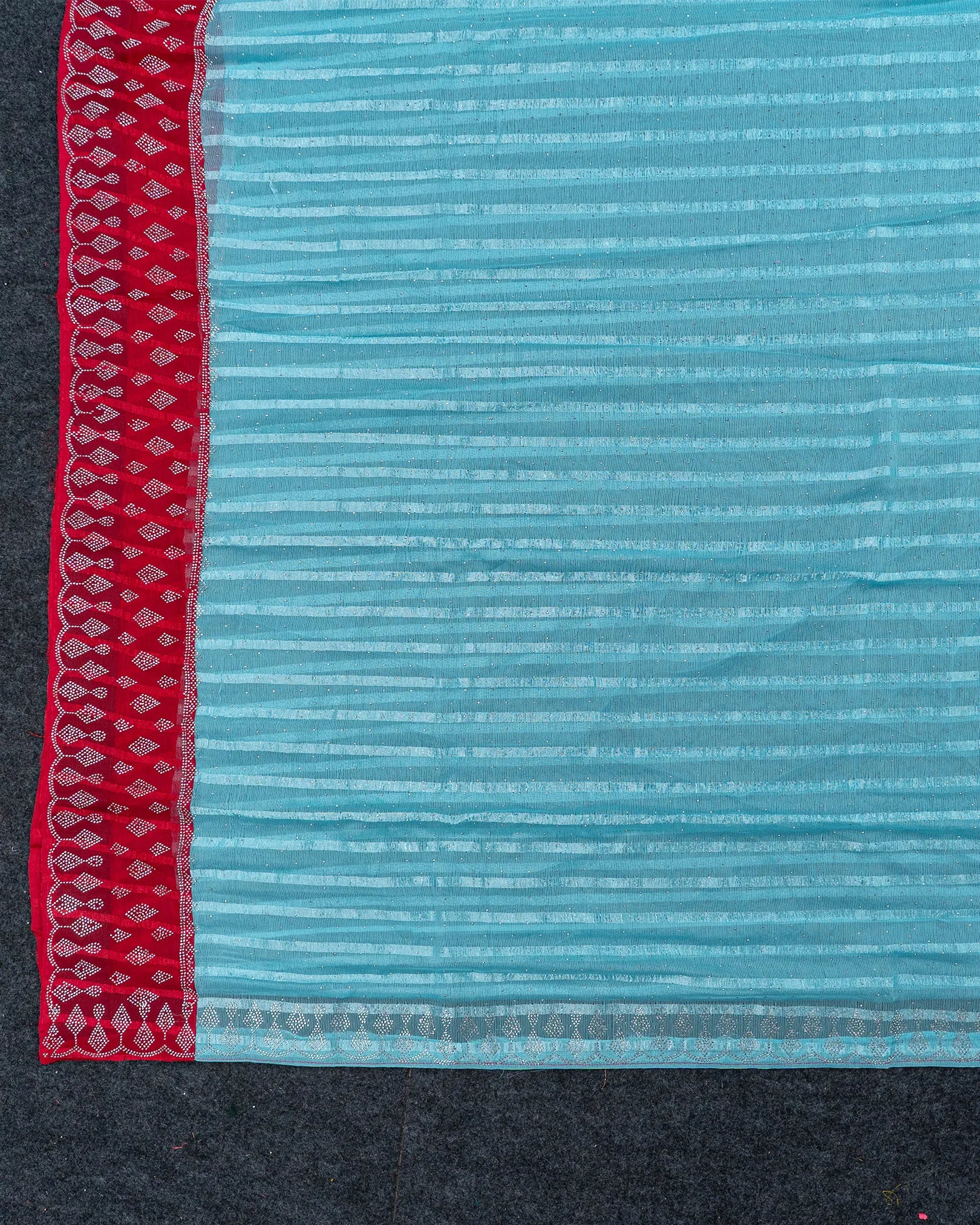 SC3399 - Chiffon Georgette Saree With Sarowski And Seperate Blouse Work