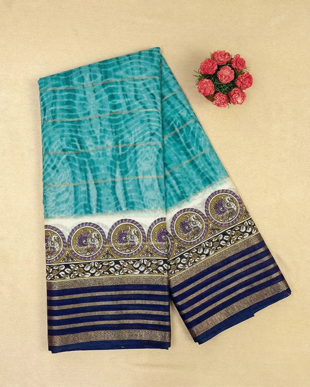 SC5981 - DOLA SILK SAREE WITH ZARI LINES