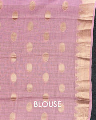 SC4363 - Linen Saree With Gold Butta