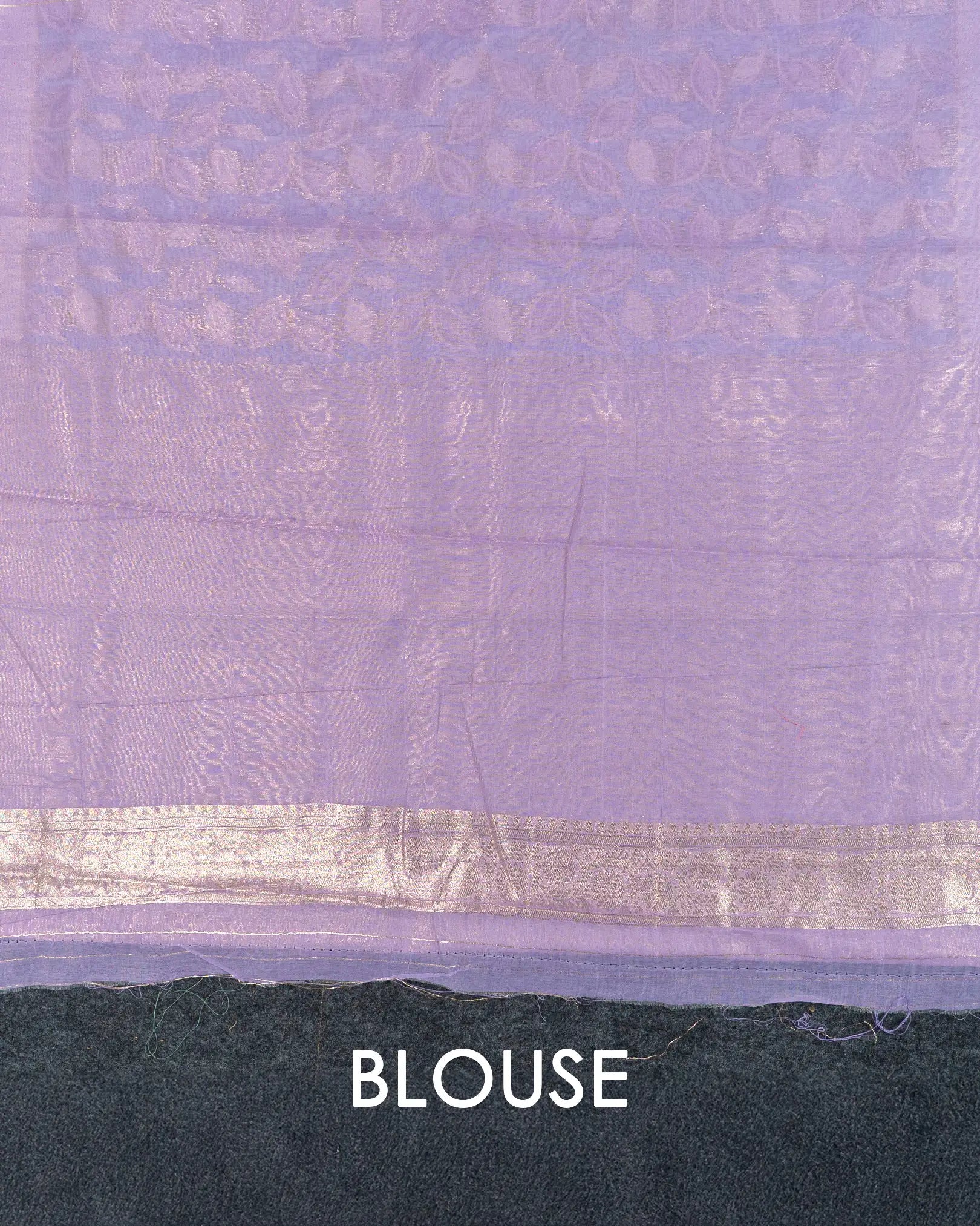 SC3259 - Cotton brasso with zari butta and copper stone