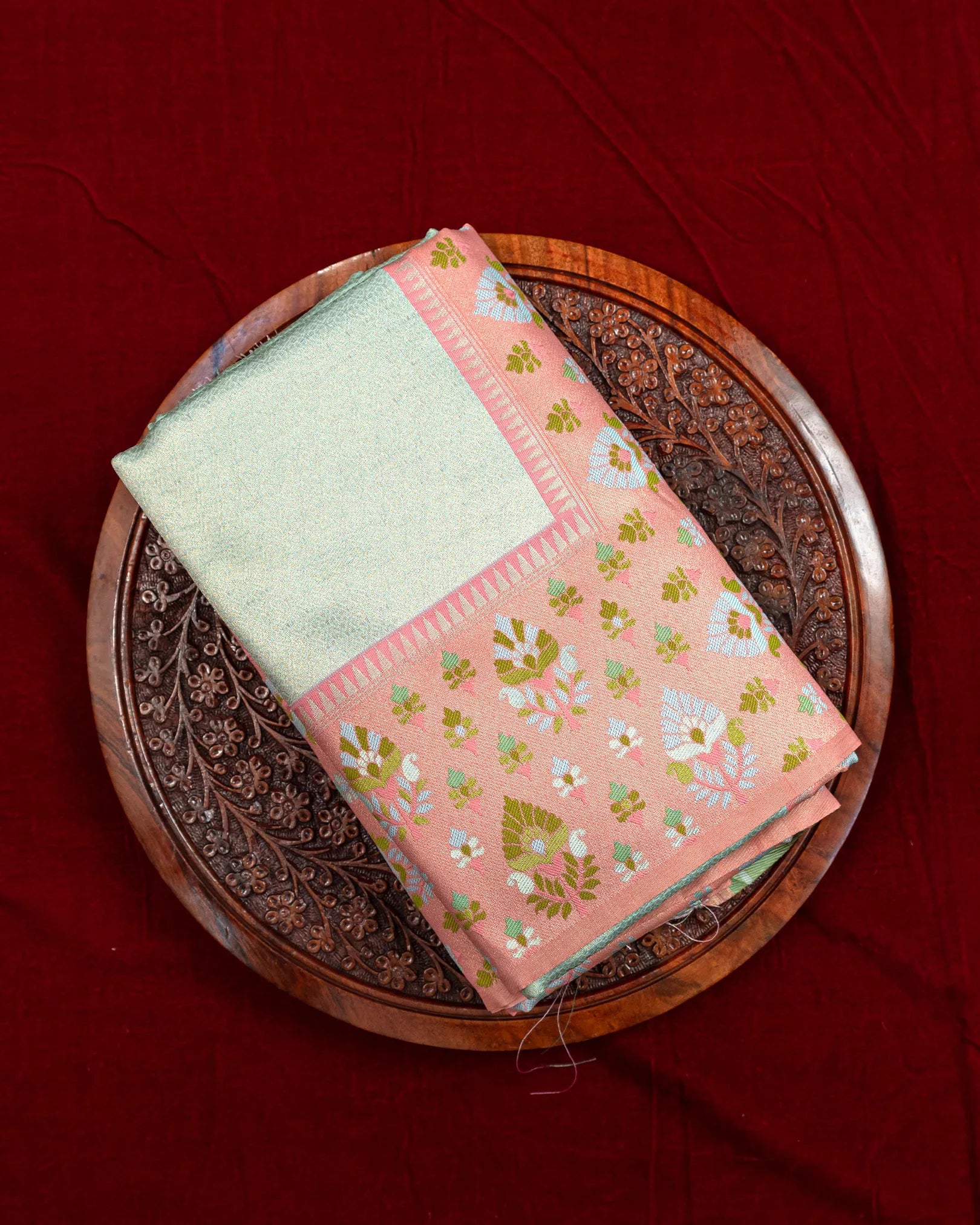 SC3909 - Tissue Saree With Meena Butta