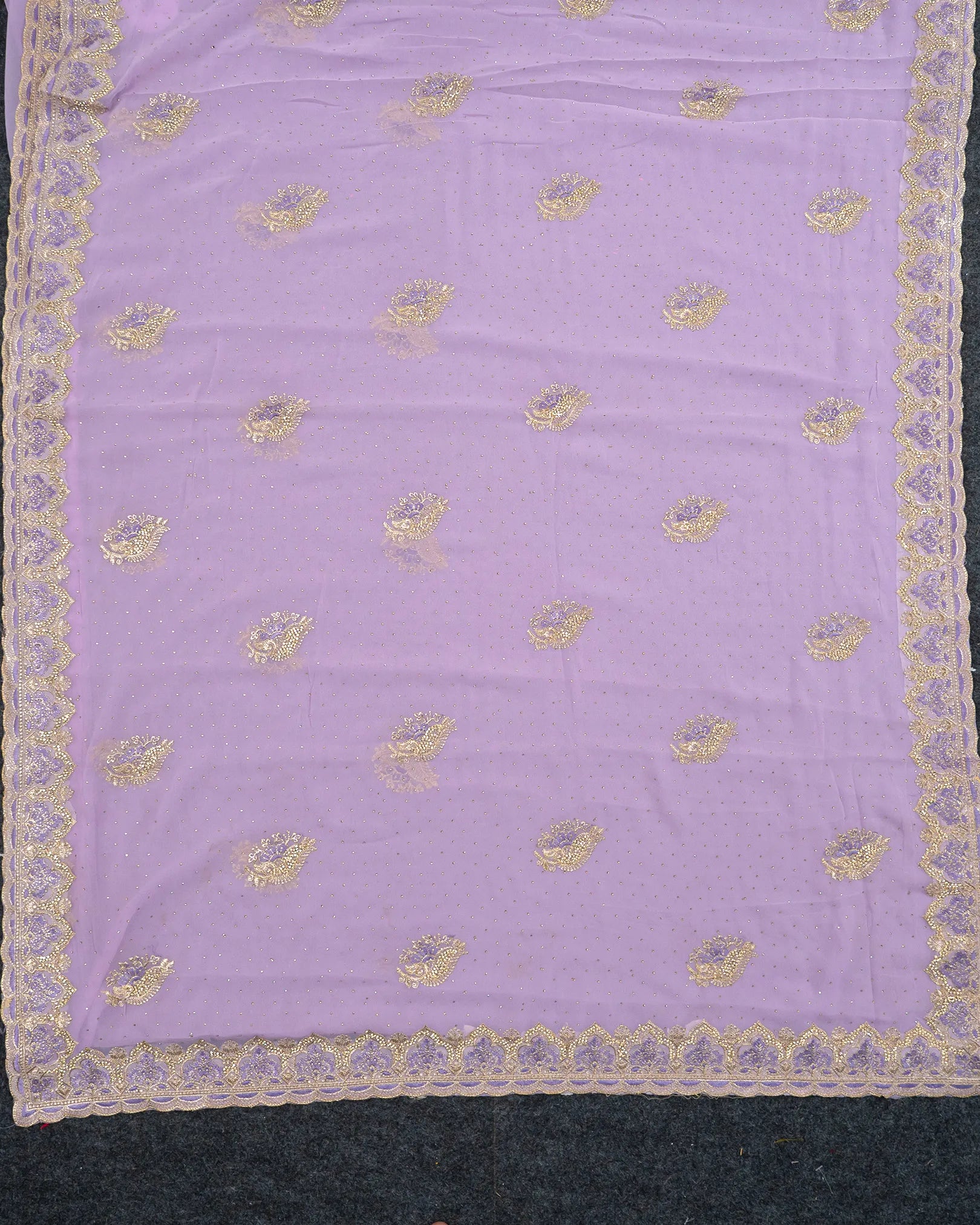 SC3991 - Georgette Saree With Premium Stone And Embroidery