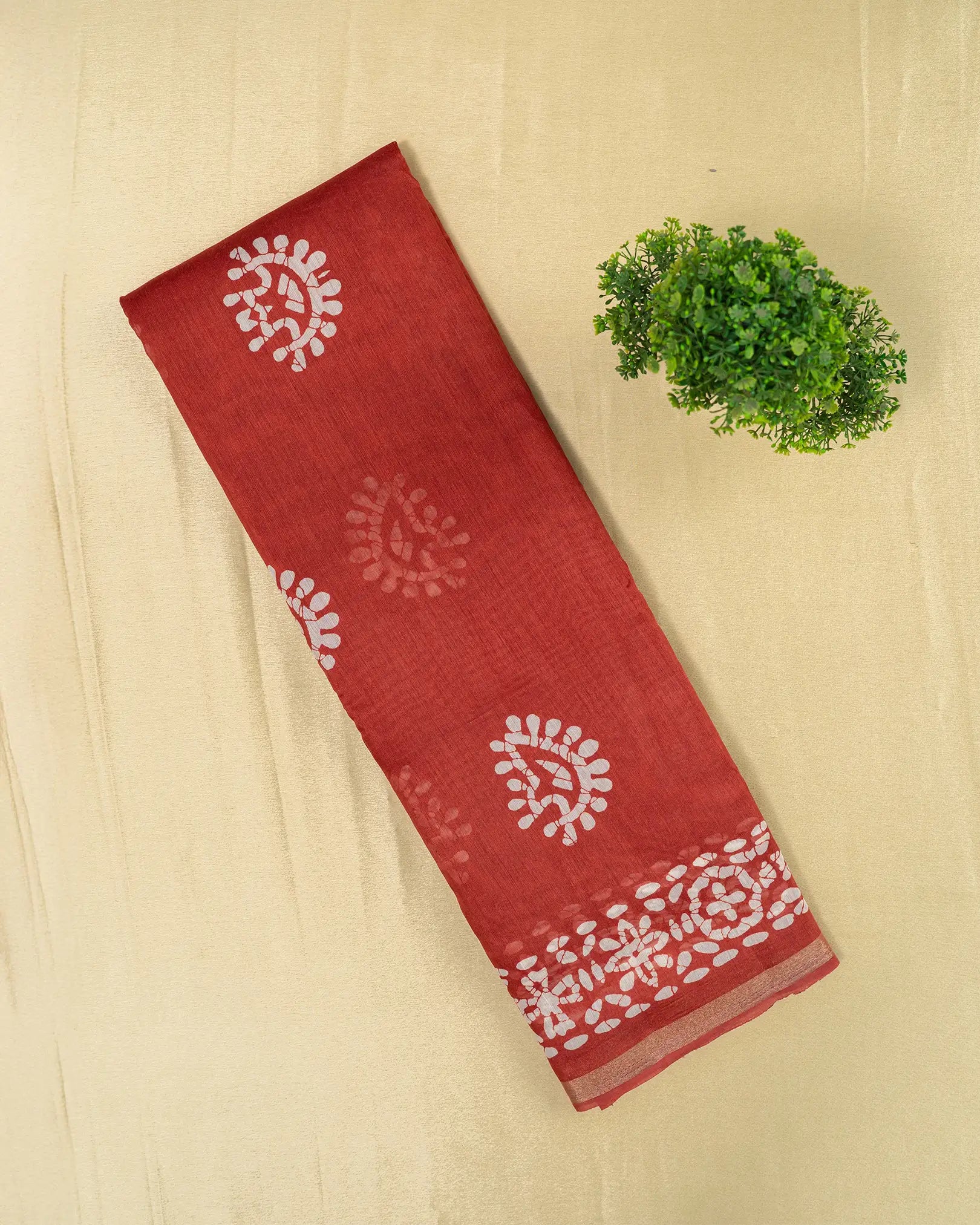SC1519 - Tussar Silk Saree With Bandhani Print