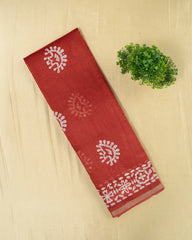 SC1519 - Tussar Silk Saree With Bandhani Print