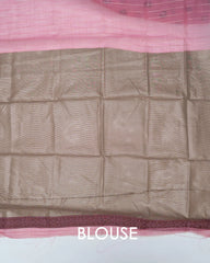 SC3026 - Linen Zari Lines Coffee Butta