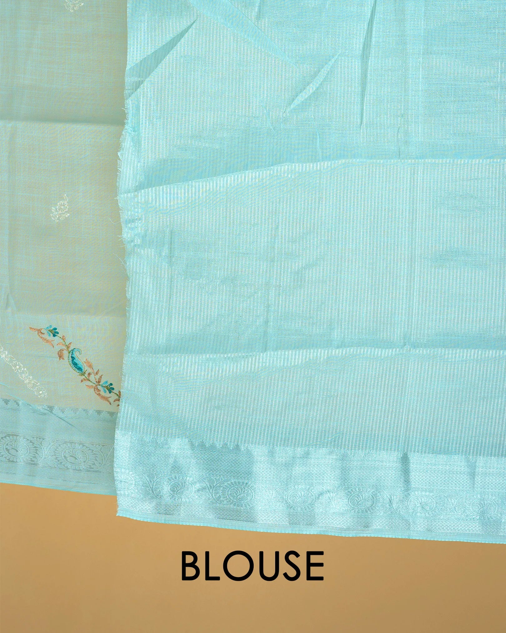 Linen Embroidery Senthamarai Saree