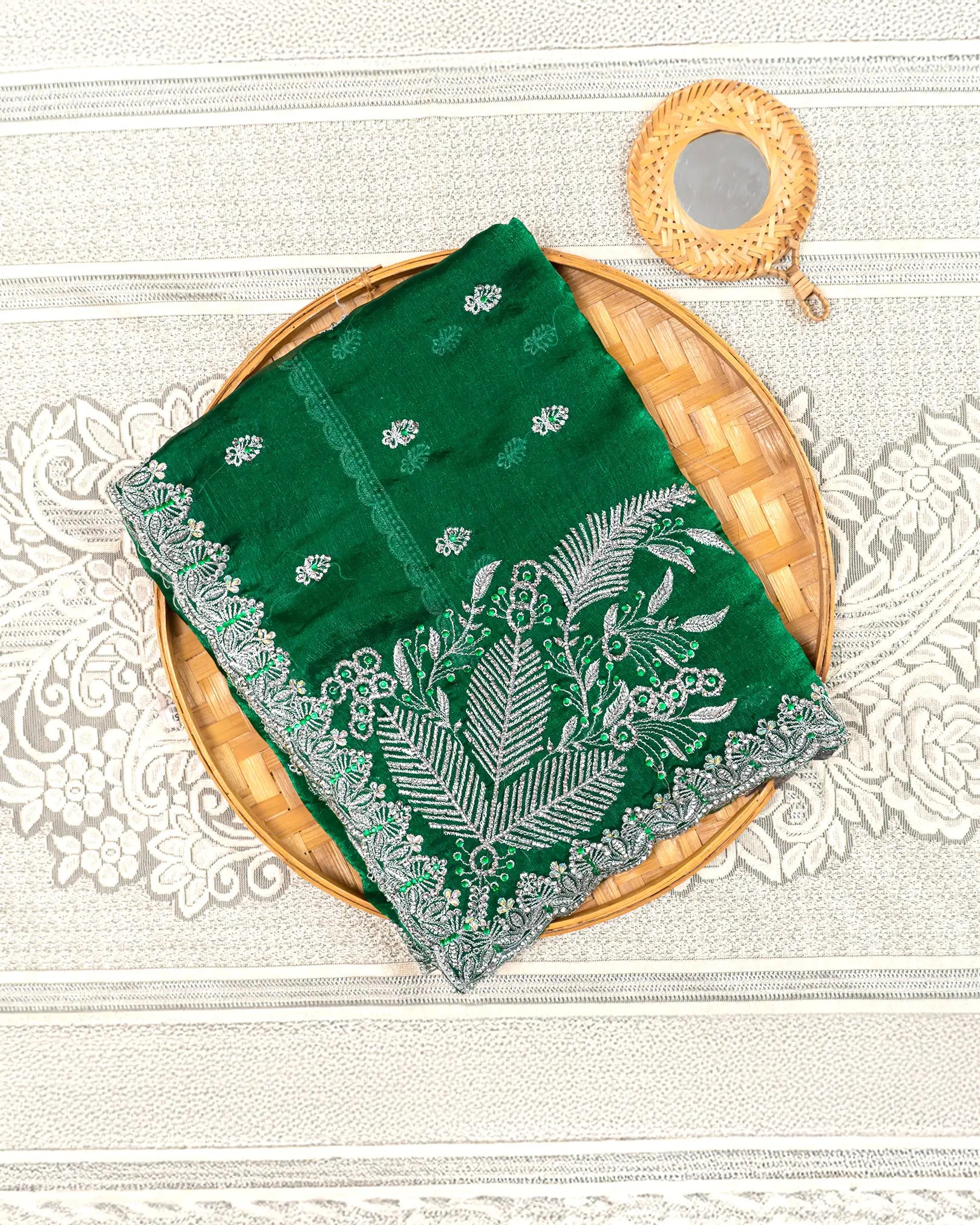 SC2997 - Georgette saree with hand work stone