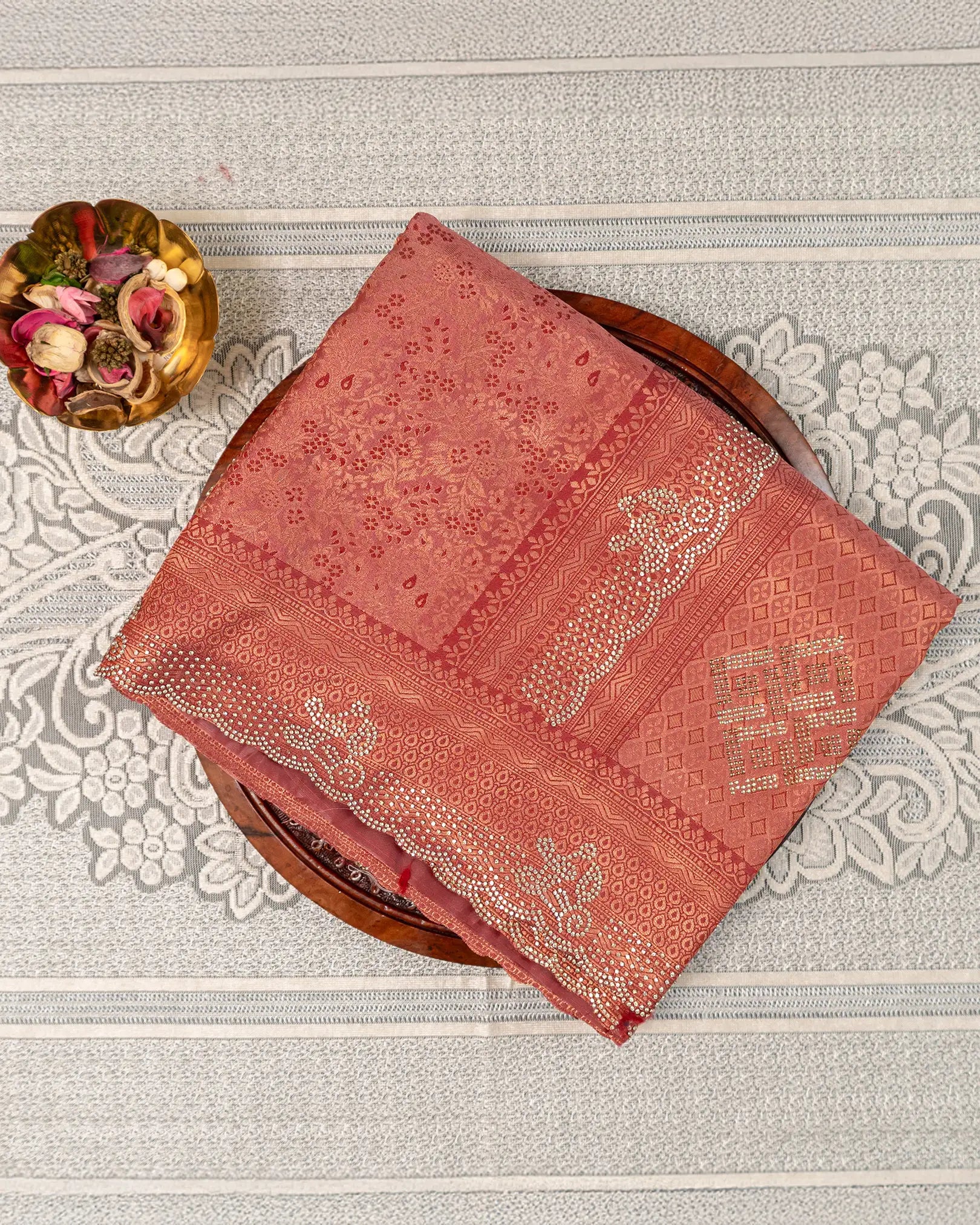 SC3576 - Satin With Heavy Jarkhand Stone