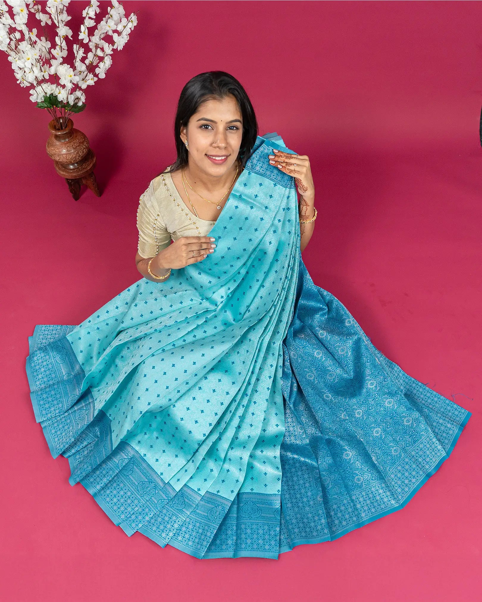 SC3224-Litchi Silk Saree