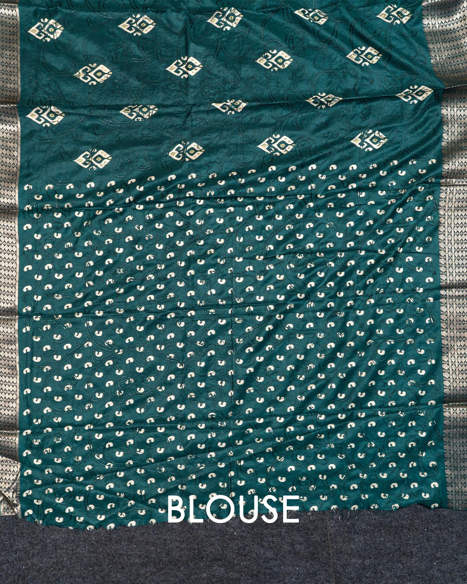 SC4026 - Dola Self Embroidery All Over With Bandhini Print